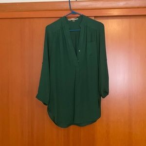 Emerald green tunic top.